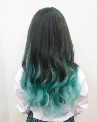 ロング カラー a-o横浜所属・色落ちまでキレイに！ ！女性サロンのヘアスタイル