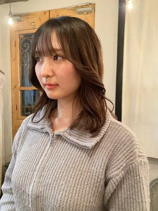 ミディアム レイヤーカット/ ダブルカラー/櫻井のヘアスタイル