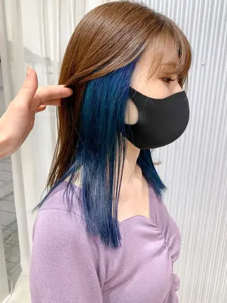 セミロング カラー ヘアアレンジ yuka .のヘアスタイル