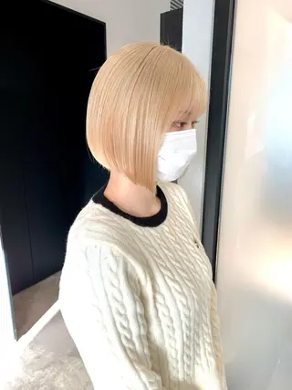 ショート ハイトーン/美髪矯正 🍃大江拓実のヘアスタイル