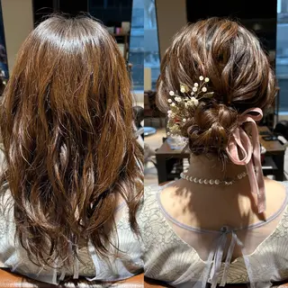 セミロング ヘアアレンジ 髙木美緒🌿 レイヤー/アレンジのヘアスタイル