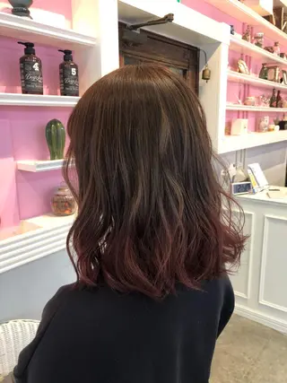 ミディアム カラー 💜 MINORI💜のヘアスタイル