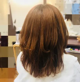 セミロング MOLLA 浅香山店所属・谷口ゆめ/縮毛矯正/ カット/美眉ワックスのヘアスタイル
