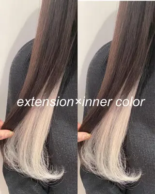 セミロング 横浜🍒カット エクステ／RIEのヘアスタイル