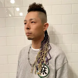 ロング カラー パーマ ヘアアレンジ メンズ キッズ ネイル マツエク・マツパ 中元 淳のヘアスタイル