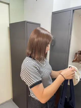 ミディアム カラー カットモデル/ ハイトーン/ゆうあのヘアスタイル