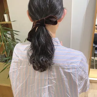 ミディアム パーマ 大橋 芽衣のヘアスタイル