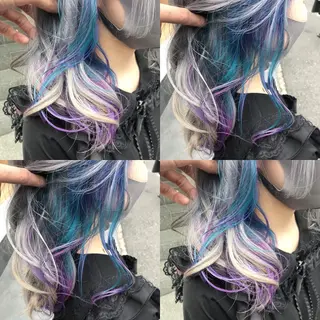 セミロング カラー 原宿サロン代表 デザインカラー伊藤卓のヘアスタイル