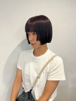 ショート フクシママユ / 柔らかカラーのヘアスタイル