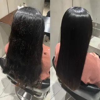 ロング パーマ ゆあ♡ 髪質改善×美髪矯正のヘアスタイル