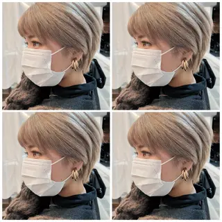 ショート カラー 心斎橋バレイヤージュ 小林勝貴のヘアスタイル