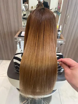 セミロング パーマ 菊池 遼/透明感 /韓国レイヤー/艶感のヘアスタイル