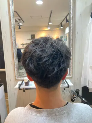 ミディアム パーマ メンズ 💥桜木町メンズ特化 💥ルキのヘアスタイル