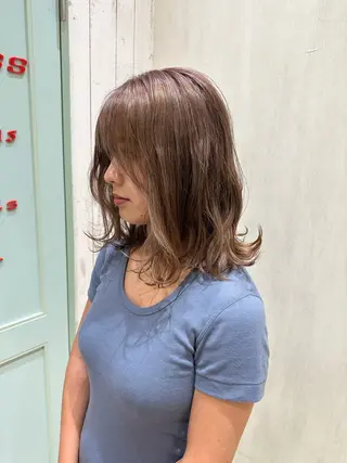 セミロング ハイライト/ ブリーチ😈小倉😈のヘアスタイル