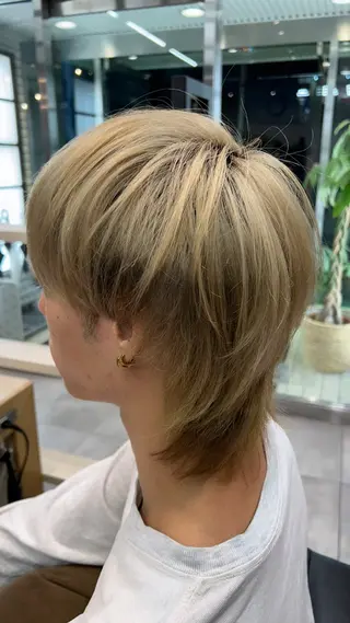 ショート カラー メンズ 透明感/艶感/ハイ トーン/HIKARUのヘアスタイル