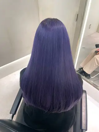 ロング カラー 湯田 竜也のヘアスタイル