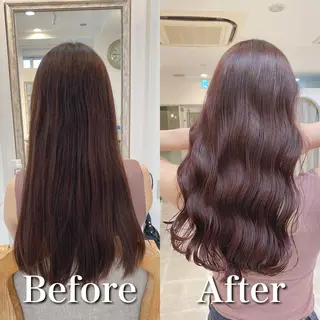 ロング カラー ブリーチなし✨艶髪 カラー𓃲YAGIのヘアスタイル