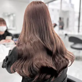 セミロング カラー 🎀🧁ダメージレス 艶髪カラー🧁🎀のヘアスタイル