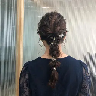 セミロング ヘアアレンジ ✨🌿大人可愛い愛さ れhair🌿✨松本のヘアスタイル