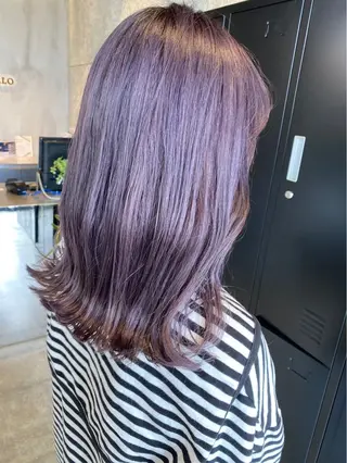 セミロング カラー ⛄️推し活ヘア🖤 ♡sachika♡のヘアスタイル