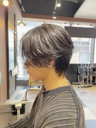 ミディアム パーマ メンズ レディースショート モデル募集中/怜哉のヘアスタイル