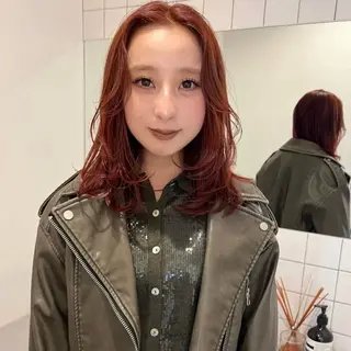 セミロング カラー arisa/暖色 /伏見/レイヤーのヘアスタイル