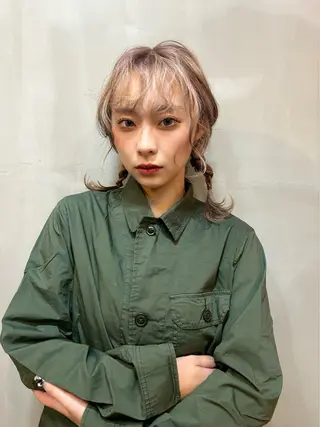 セミロング ハイトーン/ブリーチ 🧁soraのヘアスタイル