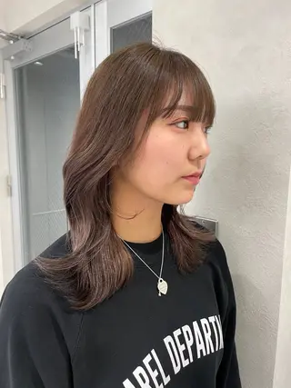 ミディアム カラー 韓国ヘア/レイヤー Londエレンのヘアスタイル