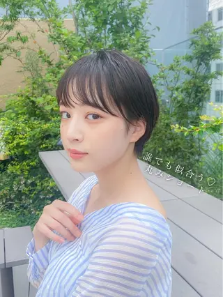 ショート カラー 顔周りレイヤー/ボブ 銀座✨中野まさひろのヘアスタイル