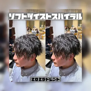 パーマ メンズ 石黒 龍大のヘアスタイル