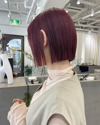カラー カラー特化美容師 オレンジカラーのヘアスタイル