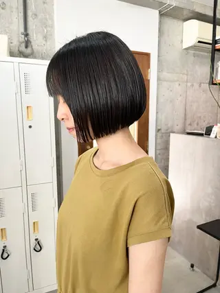 ショート ボブ×縮毛矯正 ryotaのヘアスタイル