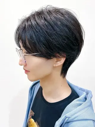 メンズ Say.石川葵 ショートボブ前髪のヘアスタイル