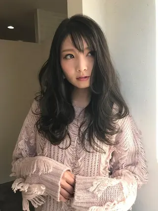 ロング カラー パーマ Lafesta HAIR和歌山駅前店のヘアスタイル