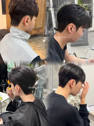 ショート パーマ ヘアアレンジ メンズ I've所属・🫧🇰🇷韓国ヘア レイヤー🐺yutaのヘアスタイル