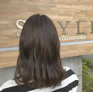 セミロング 大野 翼のヘアスタイル