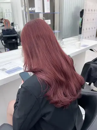 カラー 上野BABY💞 高発色暖色カラー💞のヘアスタイル