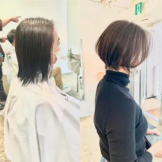 ショート カラー ショート/ボブ/縮毛 三上達大のヘアスタイル