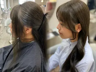 ロング カラー 新宿/韓国ヘア 中明度カラー/かやのヘアスタイル