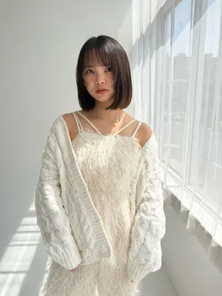 セミロング カラー ヘアアレンジ K'sfolio【ケイズフォリオ】所属・小森谷 美和のヘアスタイル