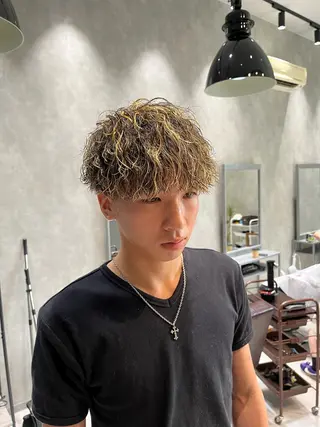 カラー パーマ メンズ パーマ率80%【齋藤 悠斗】のヘアスタイル