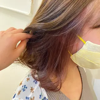 ミディアム カラー 桑原 りゆのヘアスタイル
