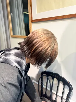 ミディアム カラー 透明感カラー/ハイト ーン/メイク/umiのヘアスタイル