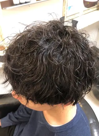 ショート パーマ メンズ KEN 🌟のヘアスタイル