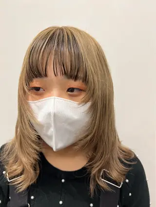 ミディアム レイヤーカット/ パーマ‪/表参道のヘアスタイル