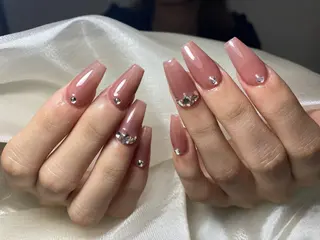 セミロング カラー 江口 愛のネイルデザイン