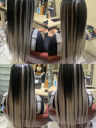 セミロング カラー イズ ミのヘアスタイル