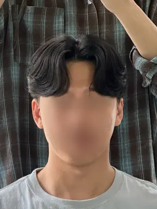 ショート パーマ メンズ ダウンパーマ/カルマ パーマ/大阪韓国ヘアのヘアスタイル
