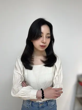 カラー ヘアアレンジ 似合わせ顔まわり カット💛森尾真由美のヘアスタイル