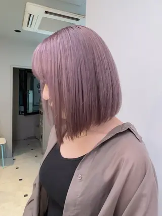 ミディアム カラー 🥞ベージュ系カラー 【すずきりほ】🥞のヘアスタイル